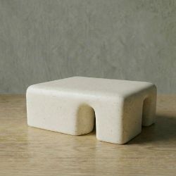 FOOT Hafif Beton Orta Sehpa - Krem