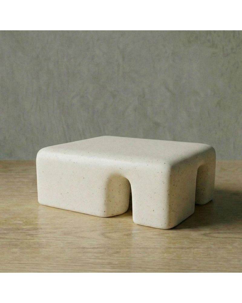 FOOT Hafif Beton Orta Sehpa - Krem