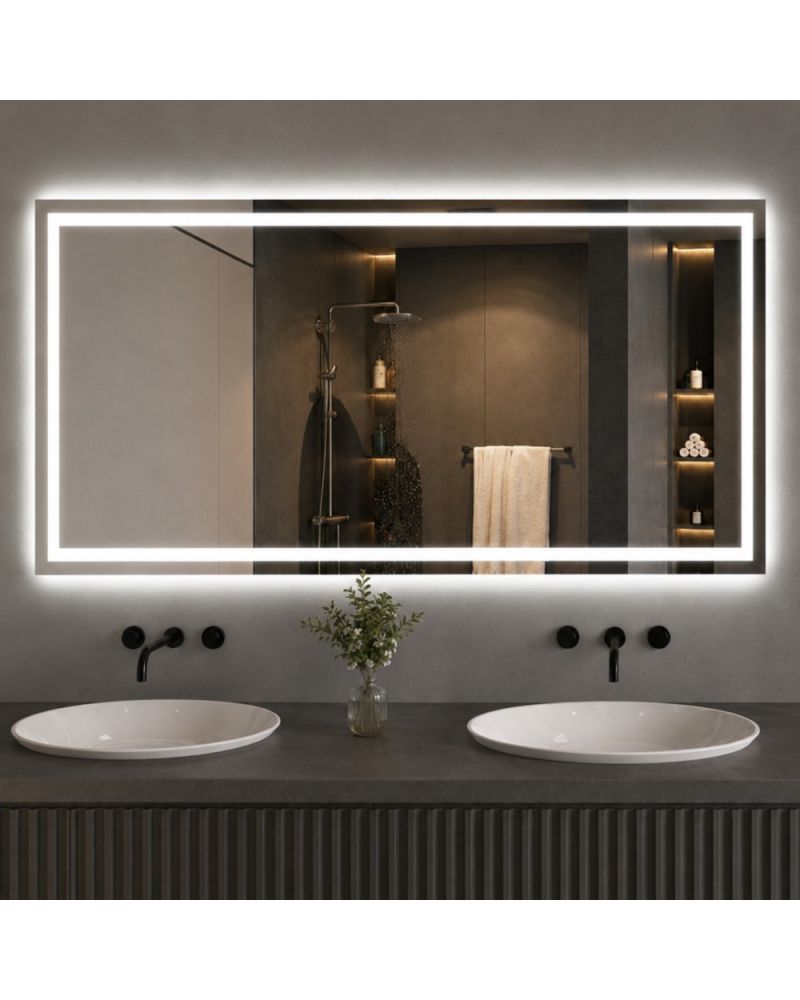 Vantis LED Aydınlatmalı Banyo Aynası | Dikdörtgen Modern Banyo Aynası