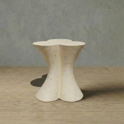 CLOVER Hafif Beton Yan Sehpa - Krem