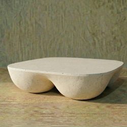 FUN Hafif Beton Orta Sehpa - Krem