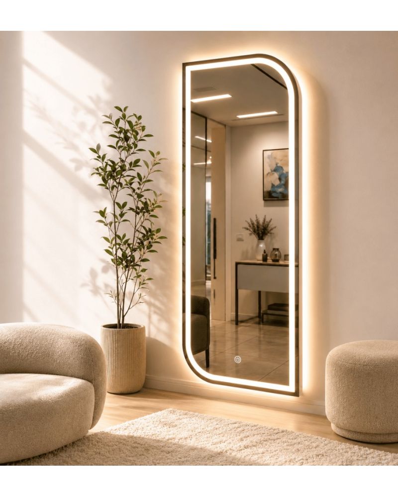 AURORA LED Aydınlatmalı Banyo Aynası Dikdörtgen Modern Tasarım