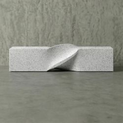 Twist Hafif Beton Bank - Beyaz