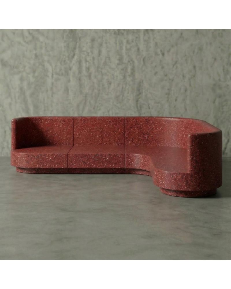 GATHER Hafif Beton Koltuk - Kırmızı