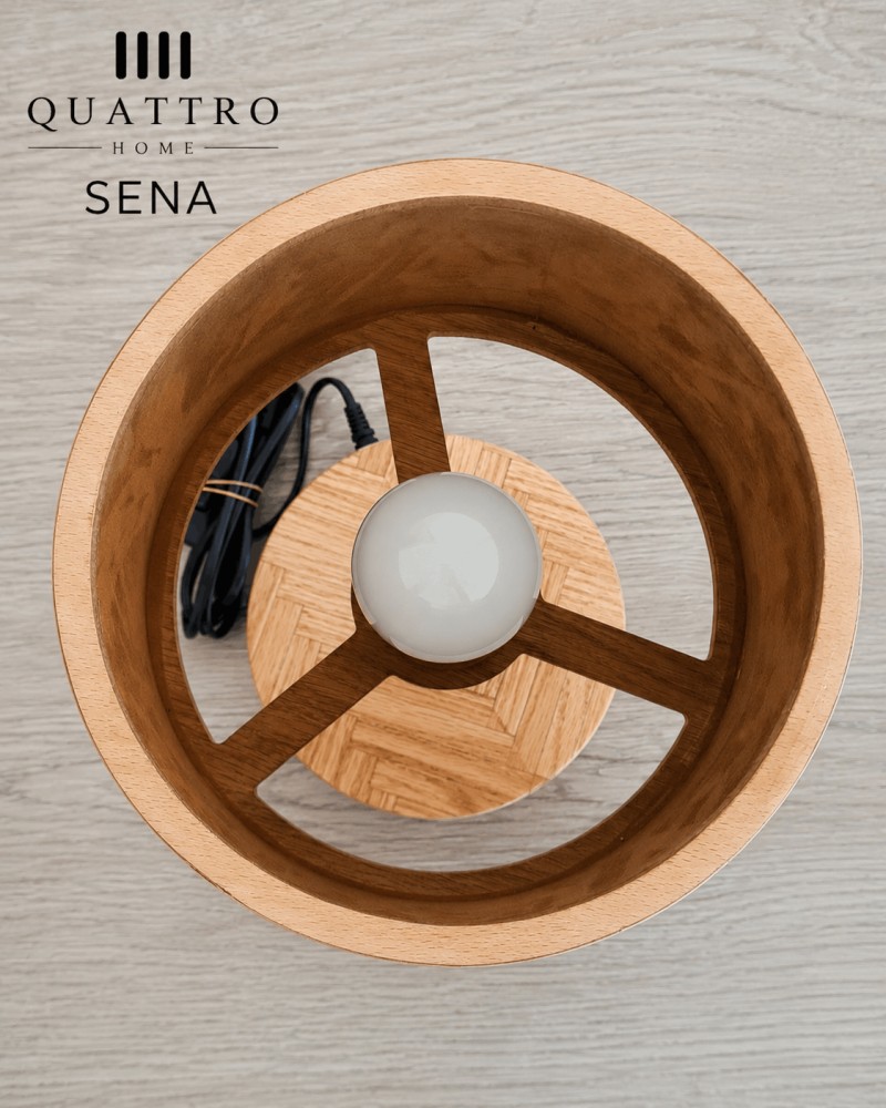 Sena Abajur – Doğal Meşe Ahşap Kaplama