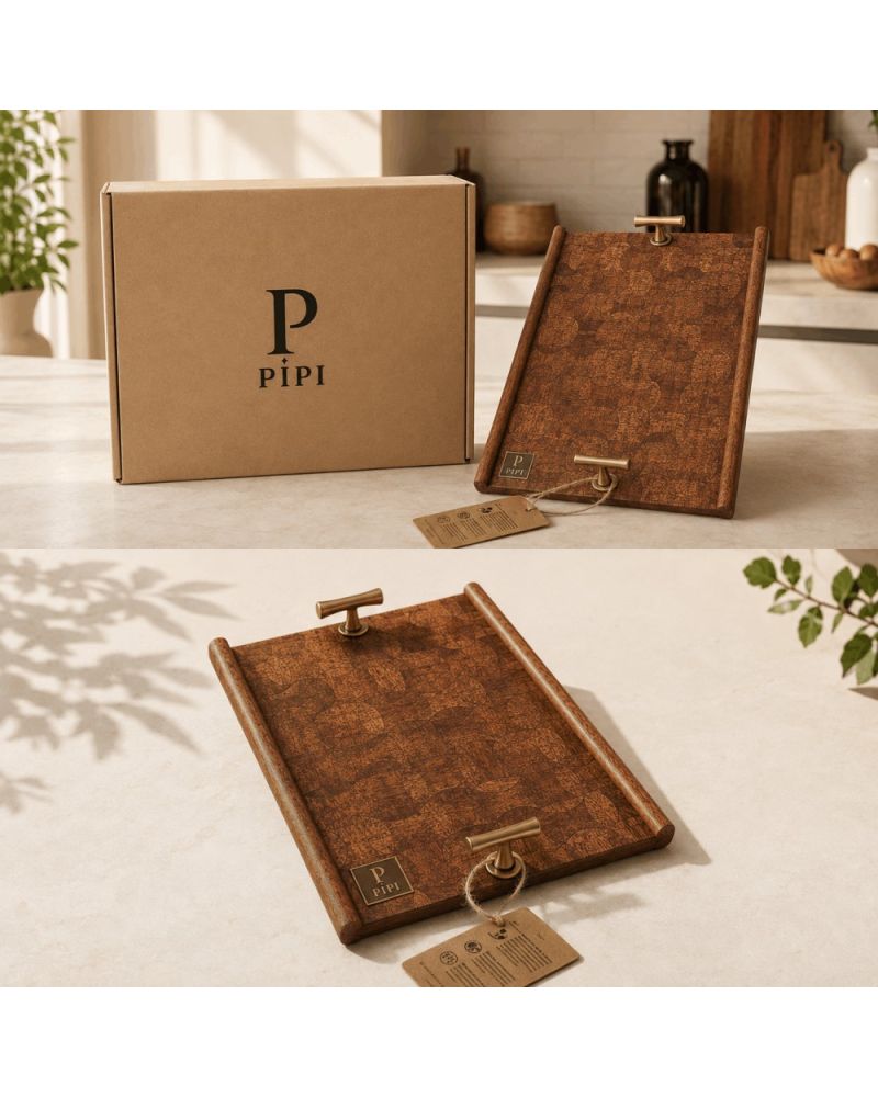 Pipi Collection Dekoratif Ahşap Servis Tepsisi