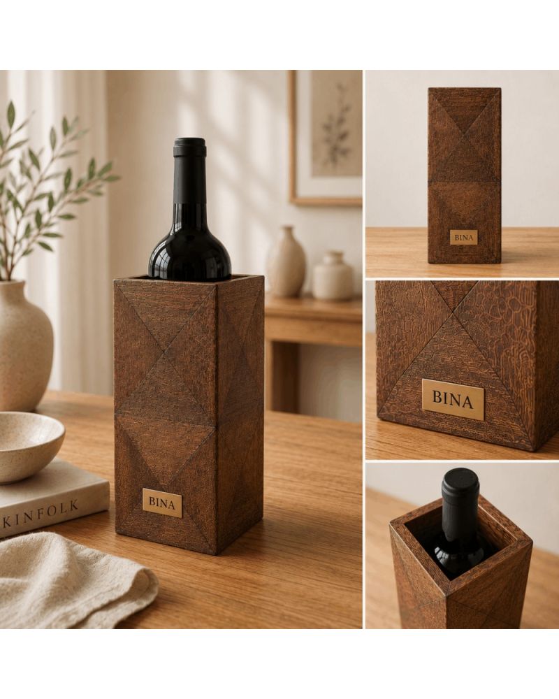 Bina Collection Şaraplık – Dekoratif Şarap Şişesi Standı