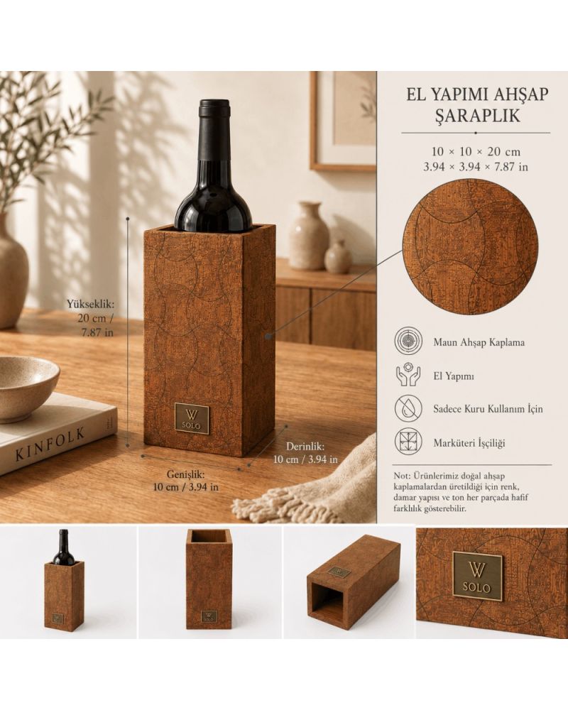 Solo Collection Şaraplık – Dekoratif Şarap Şişesi Standı
