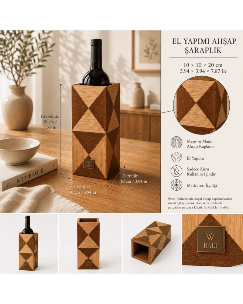 Bali Collection Şaraplık – Dekoratif Şarap Şişesi Standı