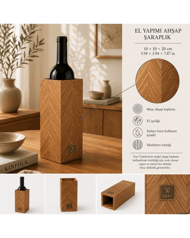 Mery Collection Şaraplık – Dekoratif Şarap Şişesi Standı