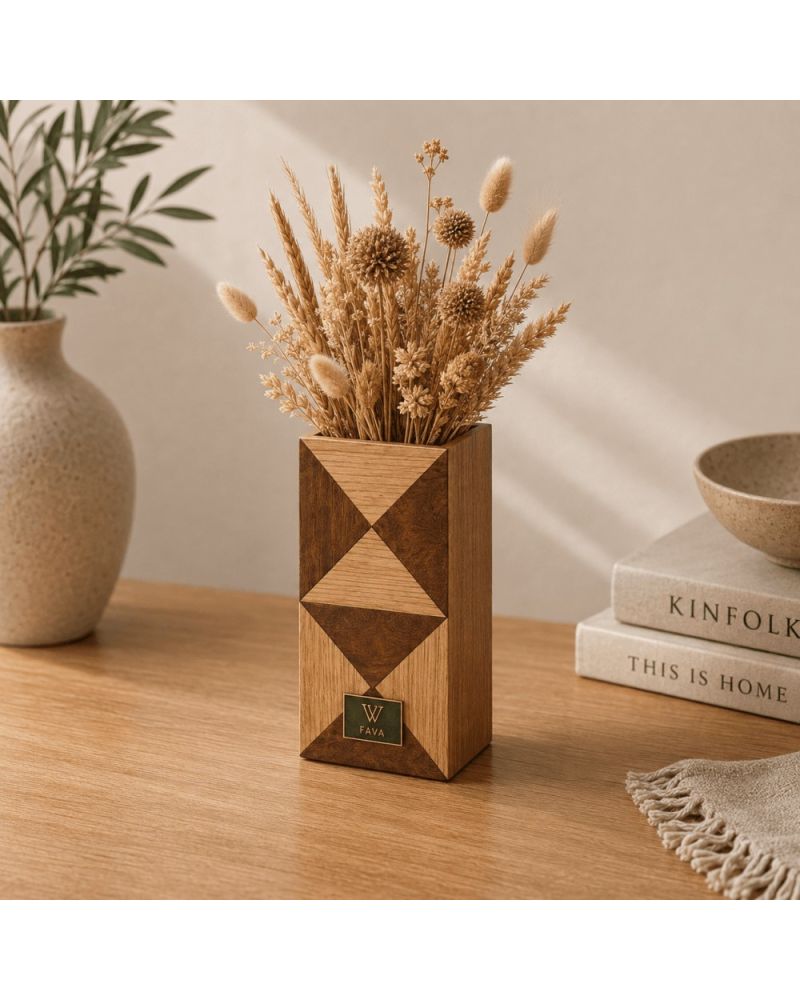 Fava Collection Dekoratif Ahşap Vazo