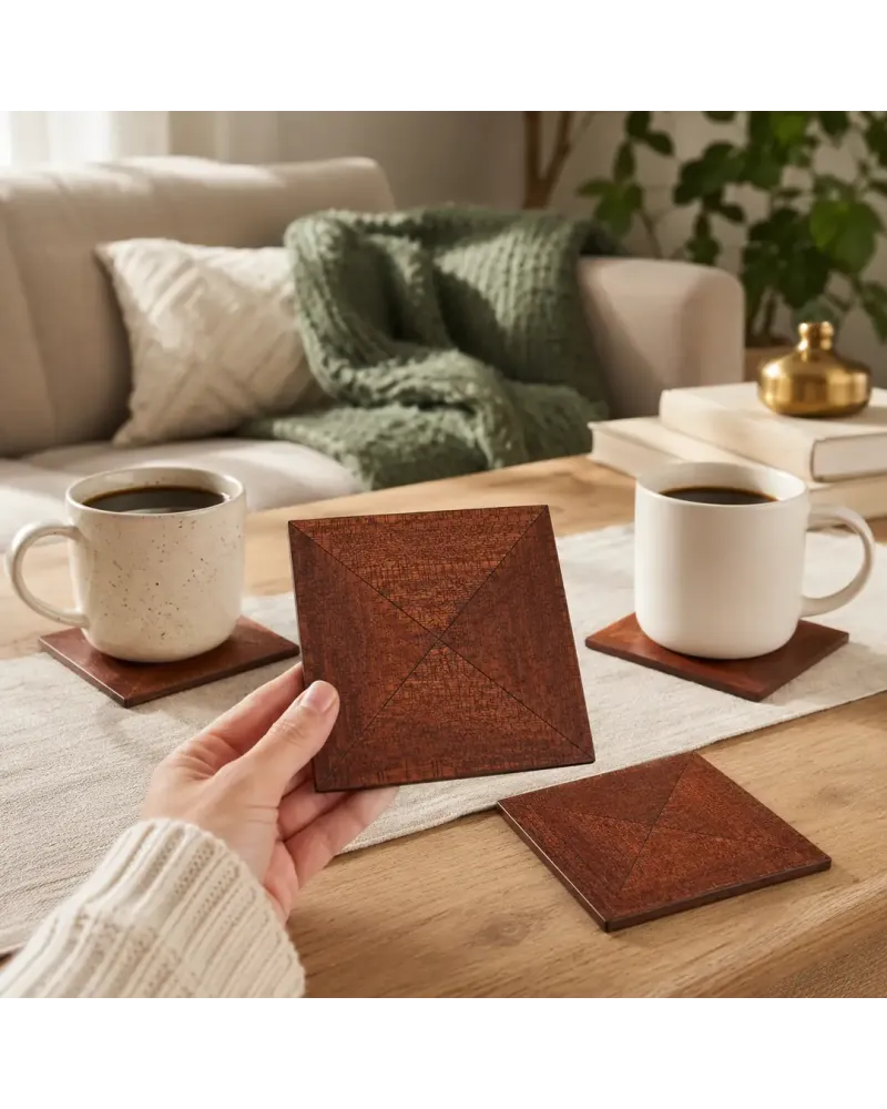 Mimoza Collection - Bardak Altlığı 4'lü Set