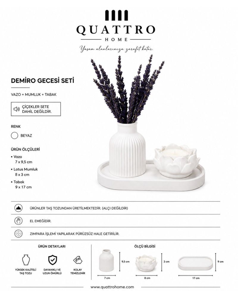 Demiro Gecesi 3’lü Dekoratif Set