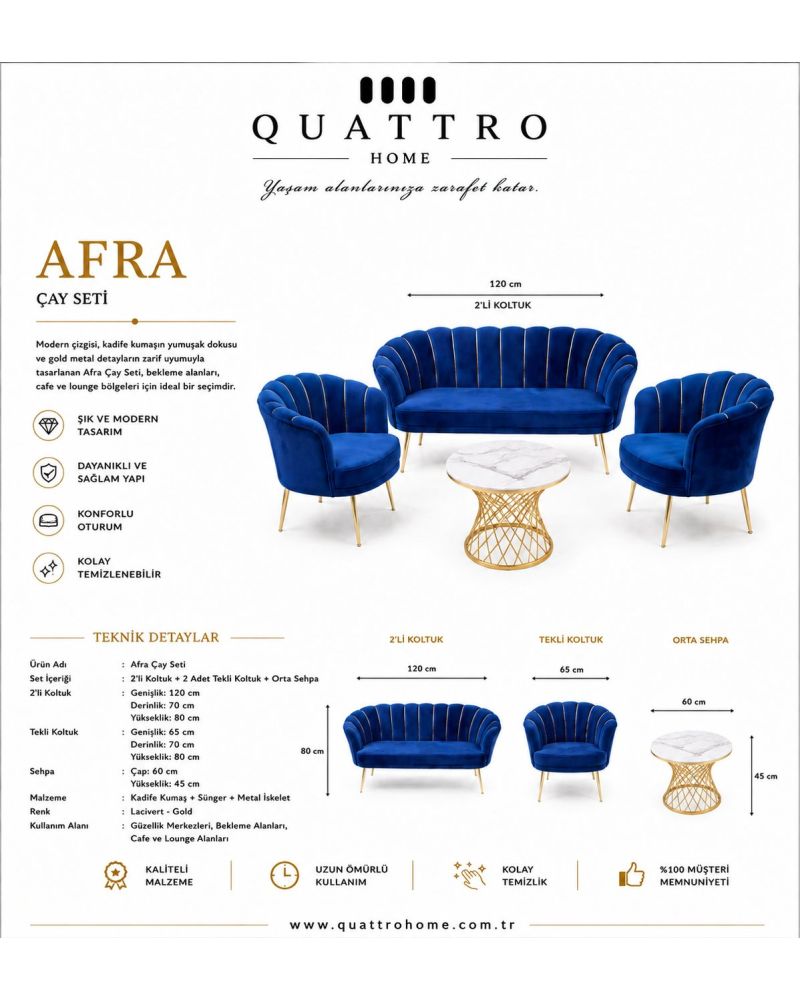 Afra Çay Seti Koltuk Takımı