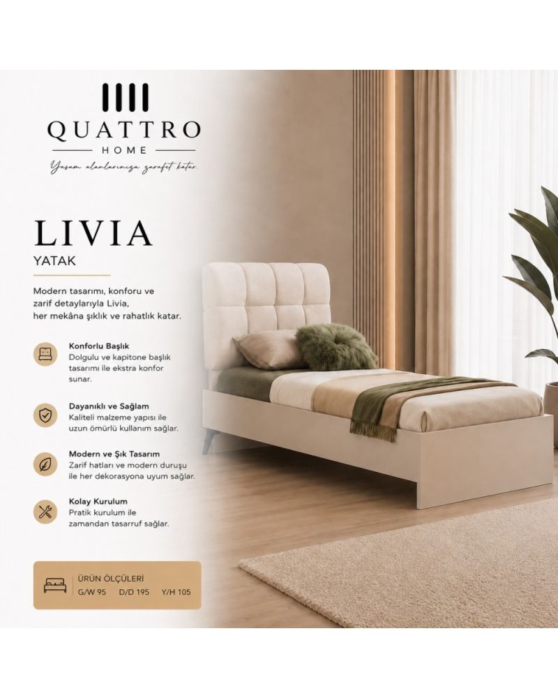 Quattro Home Livia Yatak Modern Karyola
