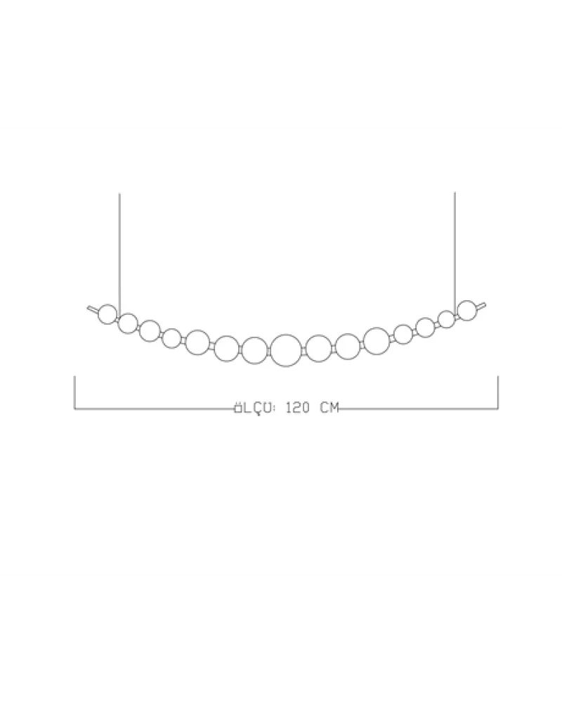 170CM AKRİLİK KÜRE LED AVİZE SARKIT ML83520
