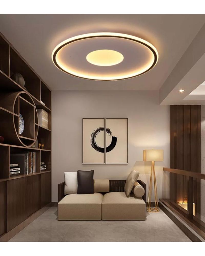 Ø80CM İÇ DIŞ VE ORTA IŞIK LED AVİZE PLAFONYER ML54106Y