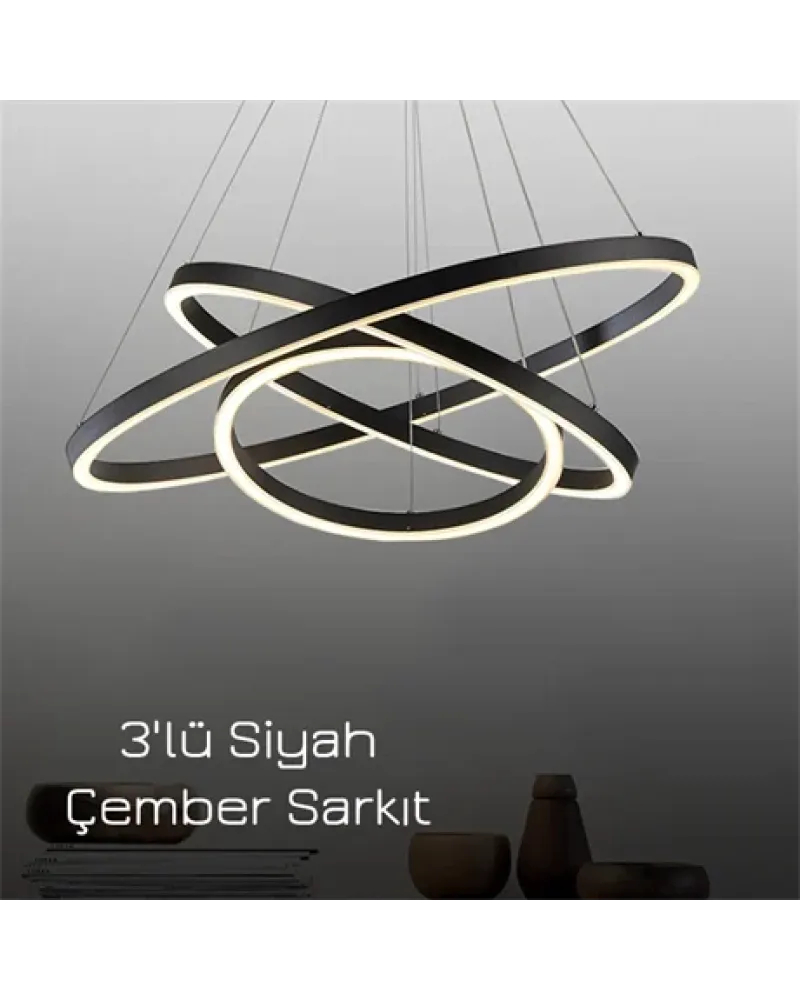 Ø80-60-40CM Ü.K.E LED AVİZE SARKIT ML30043