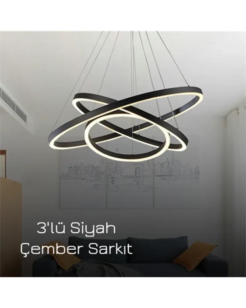 Ø80-60-40CM Ü.K.E LED AVİZE SARKIT ML30043