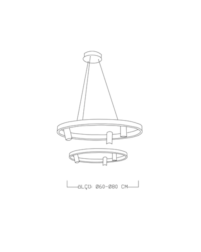 Ø80-60CM SPOTLU LED AVİZE SARKIT ML31042