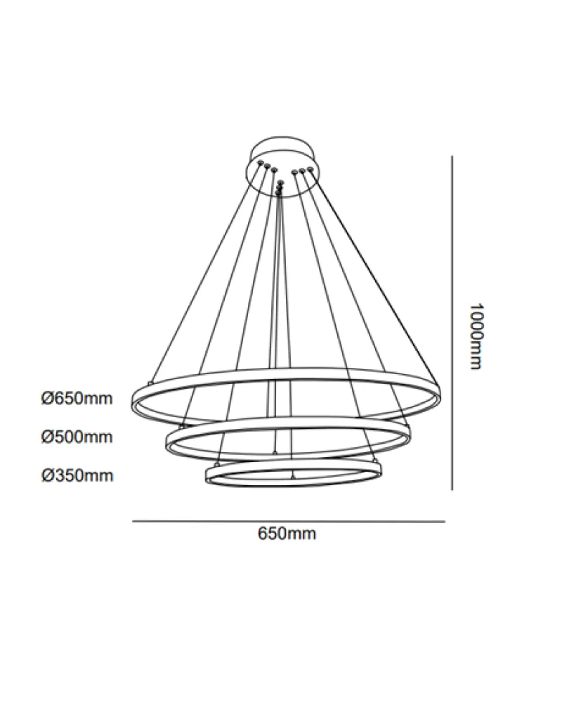 Ø65-50-35CM EKO LED AVİZE SARKIT ML30030
