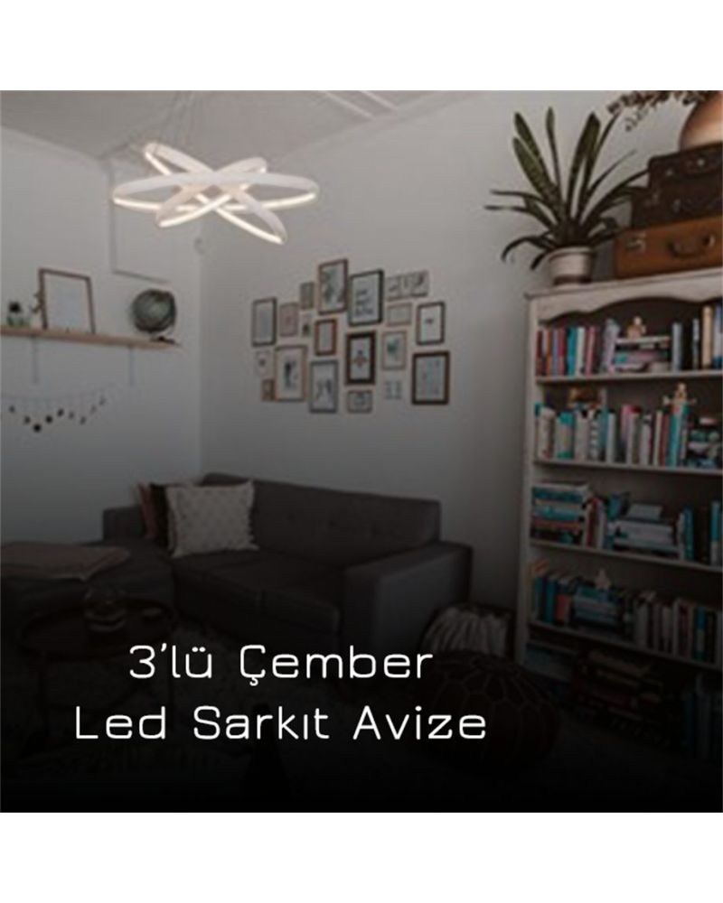 Ø75-60-45CM BALIKSIRTI LED AVİZE SARKIT ML30005
