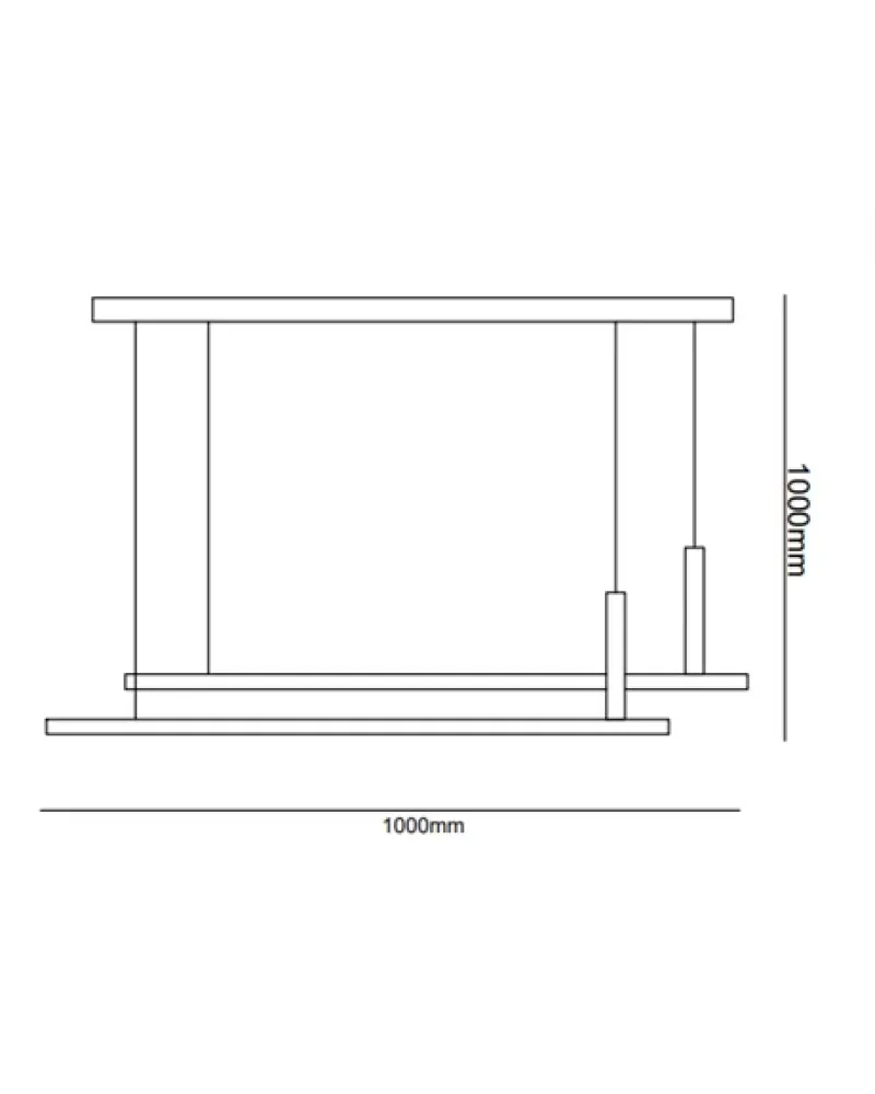 2*Ø25-2*100CM LED AVİZE SARKIT ML30066