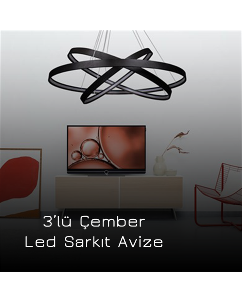 Ø85-70-55CM LED AVİZE SARKIT ML30002