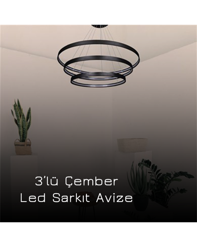 Ø85-70-55CM LED AVİZE SARKIT ML30002
