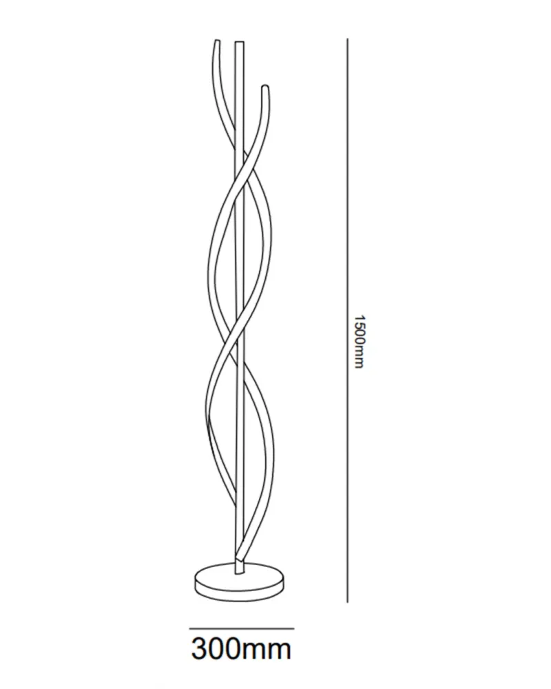 H:150CM ÇİFT BURGU LED LAMBADER ML20086