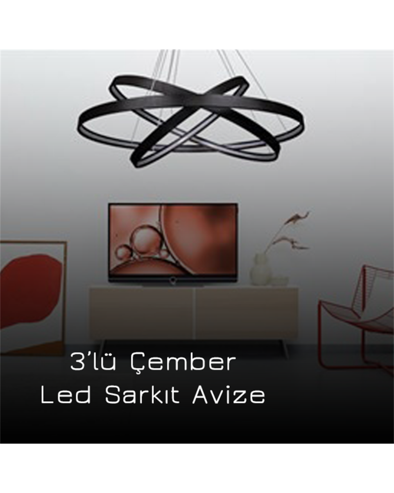 Ø75-60-45CM LED AVİZE SARKIT ML30001