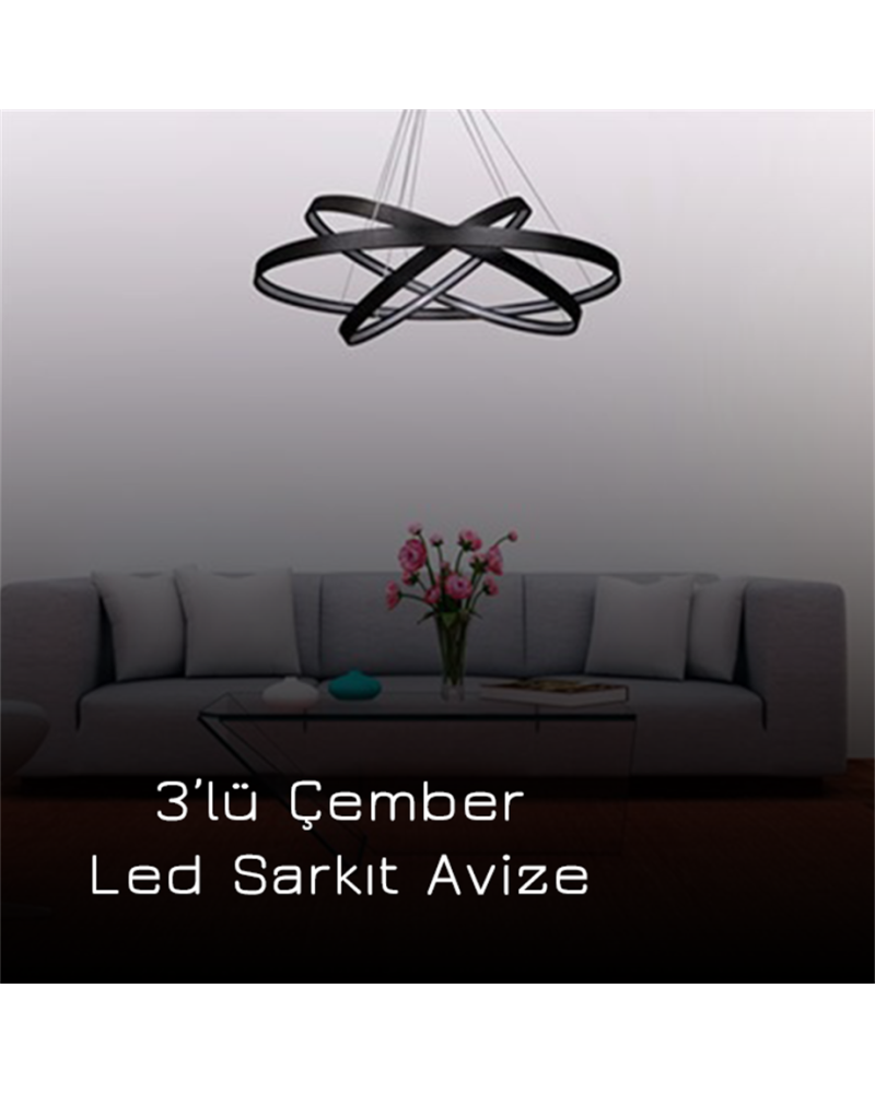 Ø75-60-45CM LED AVİZE SARKIT ML30001