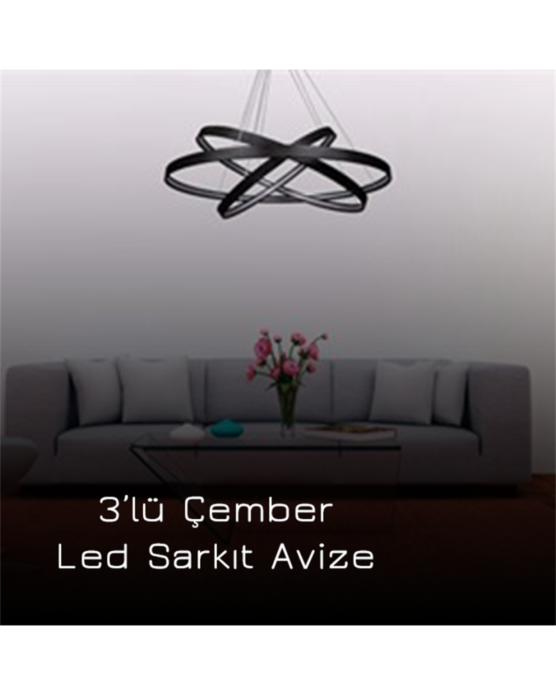 Ø75-60-45CM LED AVİZE SARKIT ML30001