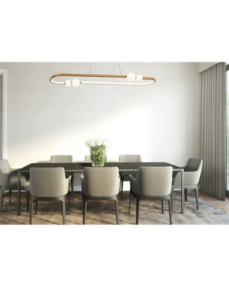 105*25CM ELİPS KÜRELİ LED AVİZE SAKIT ML83604