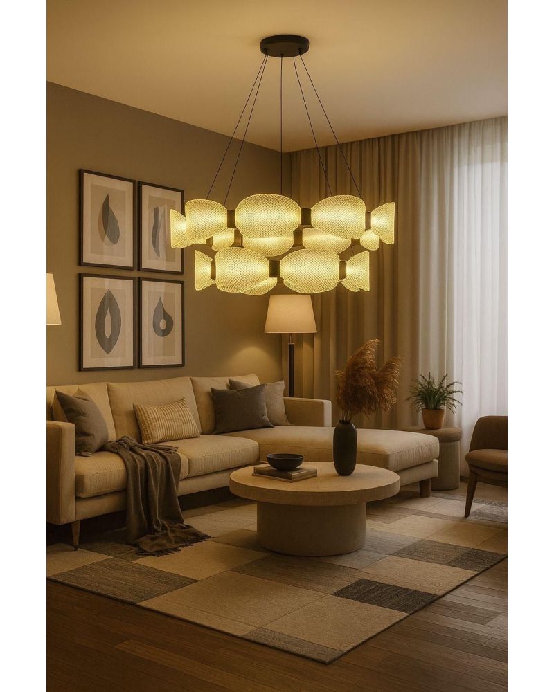 Ø80CM AKRİLİK SARKIT LED AVİZE ML40261B