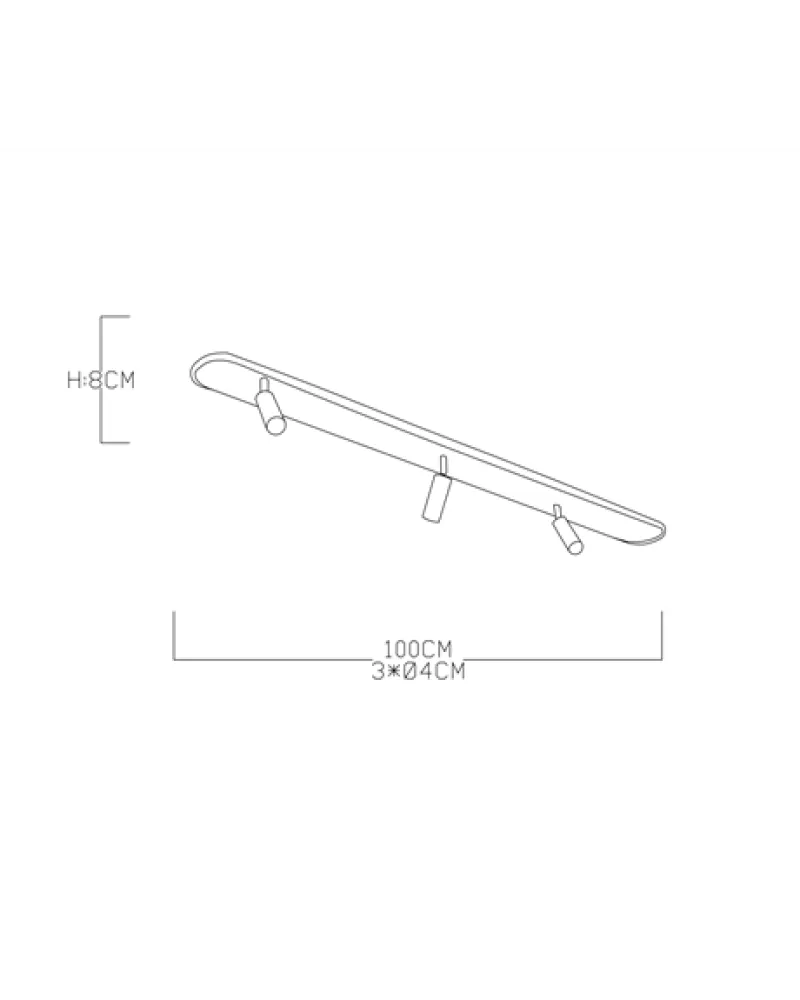 100CM SPOTLU ELİPS LED AVİZE PLAFONYER ML31050
