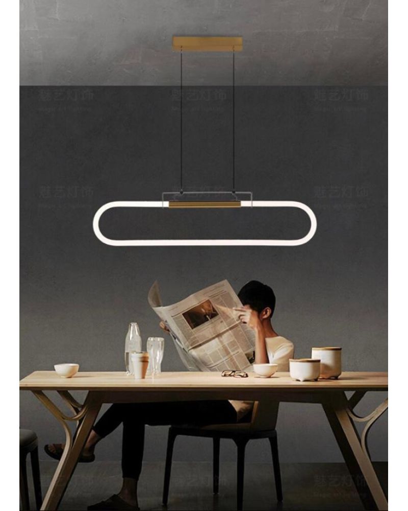 100*16CM ELİPS LED AVİZE SARKIT ML80013
