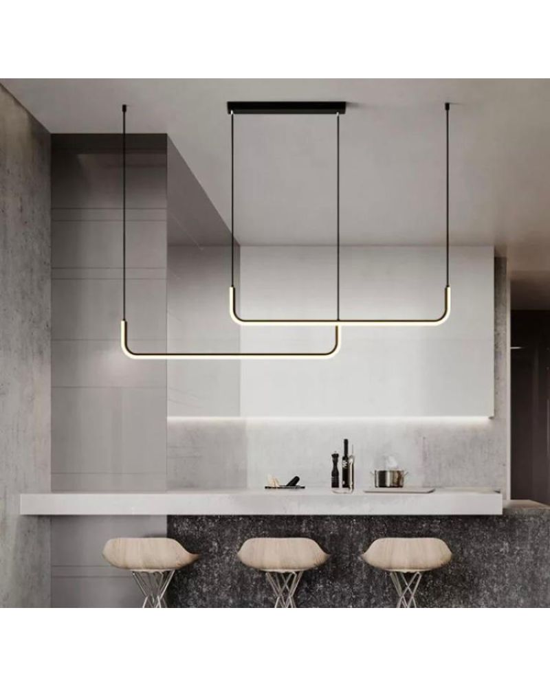 120CM İKİLİ U LED AVİZE SARKIT ML80015