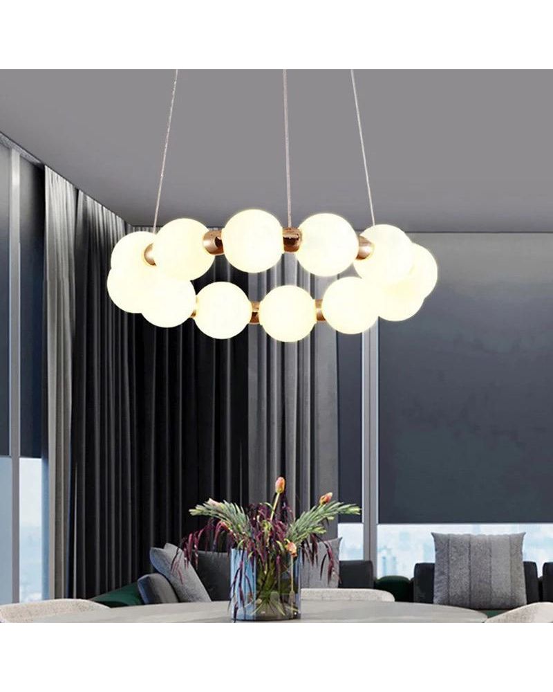 Ø100CM AKRİLİK KÜRE LED AVİZE SARKIT ML83503