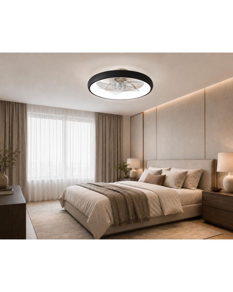 Ø50CM LED HAREKETSİZ FANLI PLAFONYER AVİZE ML54120F