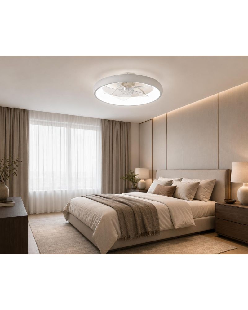 Ø50CM LED HAREKETSİZ FANLI PLAFONYER AVİZE ML54120F