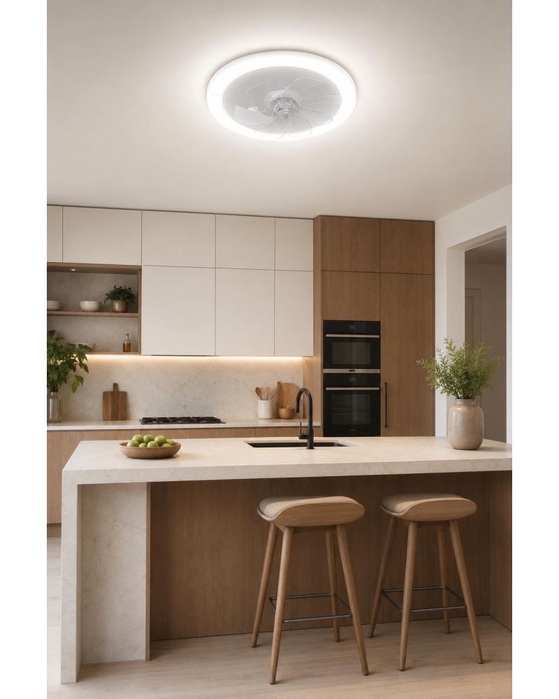 Ø50CM LED HAREKETLİ FANLI PLAFONYER AVİZE ML40131HF