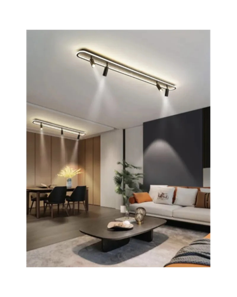 120CM SPOTLU ELİPS LED AVİZE PLAFONYER ML31051