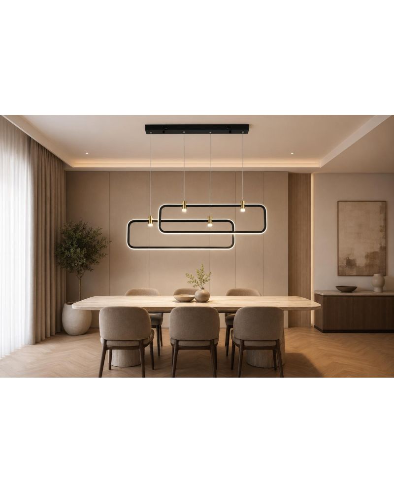 100CM SPOTLU DİKDÖRTGEN LED AVİZE SARKIT ML80026
