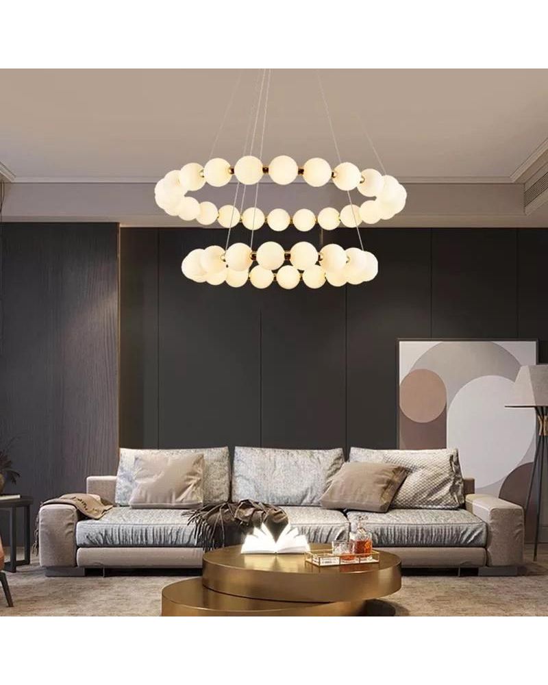 Ø80-60CM AKRİLİK KÜRE LED AVİZE SARKIT ML83511