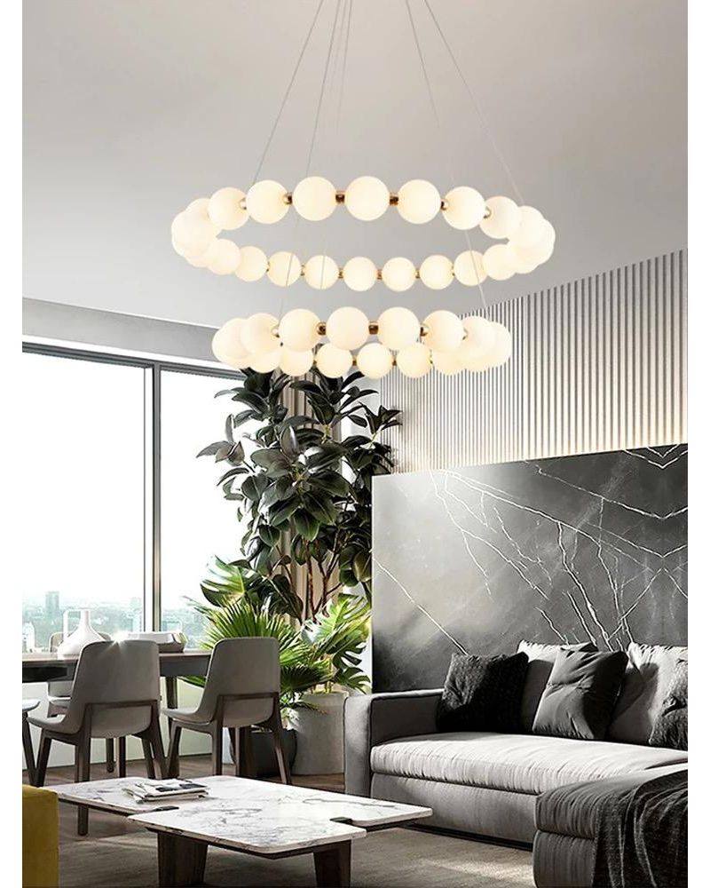 Ø80-60CM AKRİLİK KÜRE LED AVİZE SARKIT ML83511