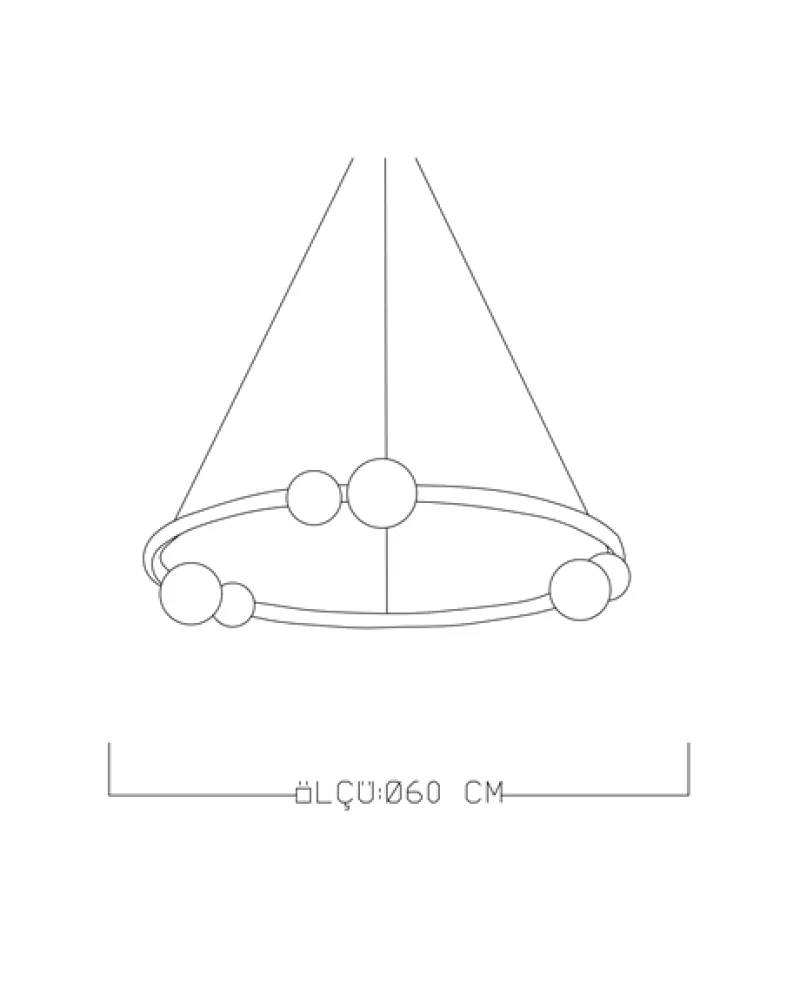 Ø60CM KÜRELİ LED AVİZE SAKIT ML83601