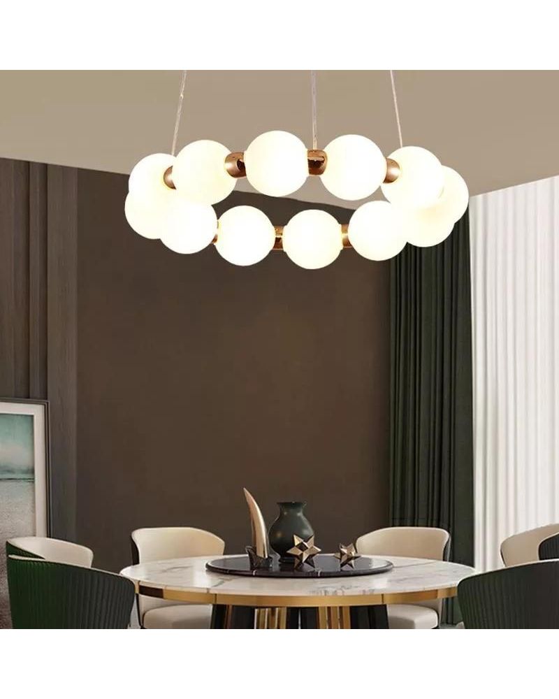 Ø80CM AKRİLİK KÜRE LED AVİZE SARKIT ML83502