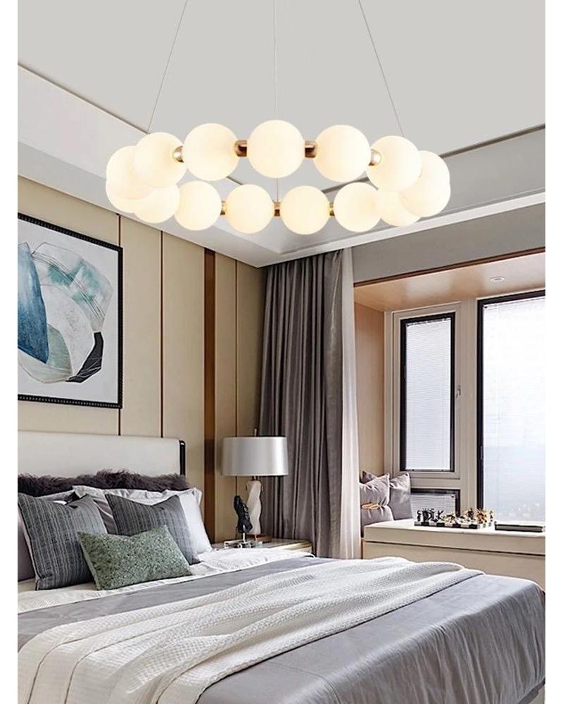 Ø80CM AKRİLİK KÜRE LED AVİZE SARKIT ML83502