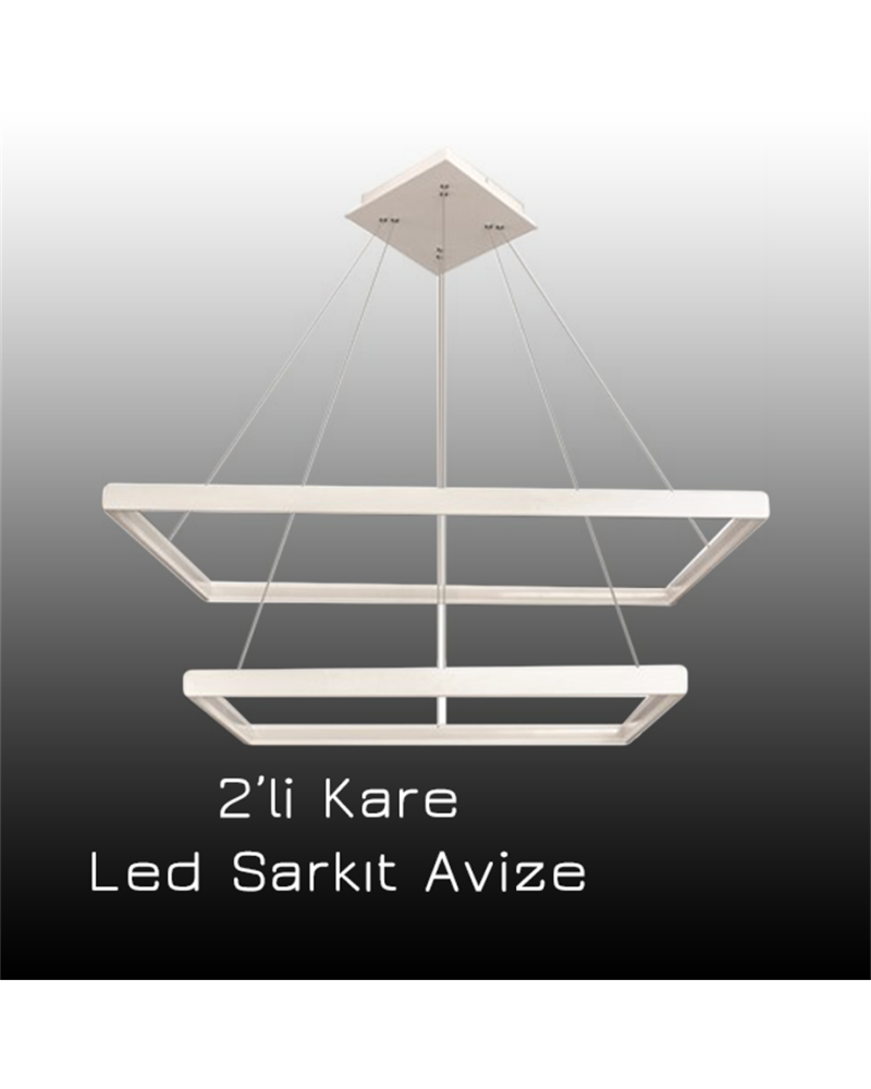 60*60CM KESKİN KÖŞE LED AVİZE SARKIT ML30011